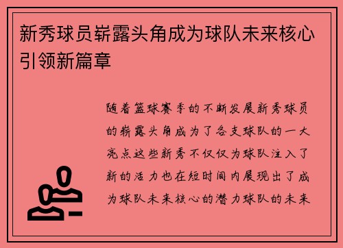 新秀球员崭露头角成为球队未来核心引领新篇章